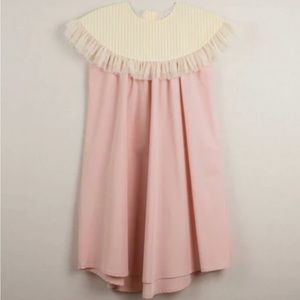 POPELIN GIRLS' PINK YOKE DRESS